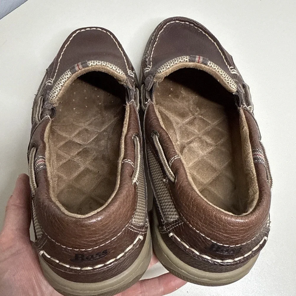 Bass & Co Size 10,5 M Men's Brown Leather Slip-on Co. Baron 3 Loafers Shoes